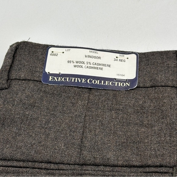 JoS A Bank Executive Collection Wool Cashmere Windsor Mens Gray Pants 34x30 NWT - Picture 11 of 15